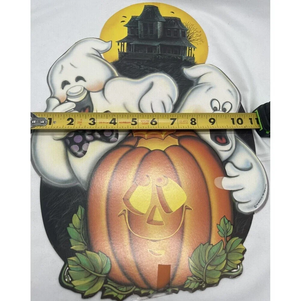 VINTAGE BEISTLE HALLOWEEN GHOST DIE CUT CARDSTOCK DECORATION